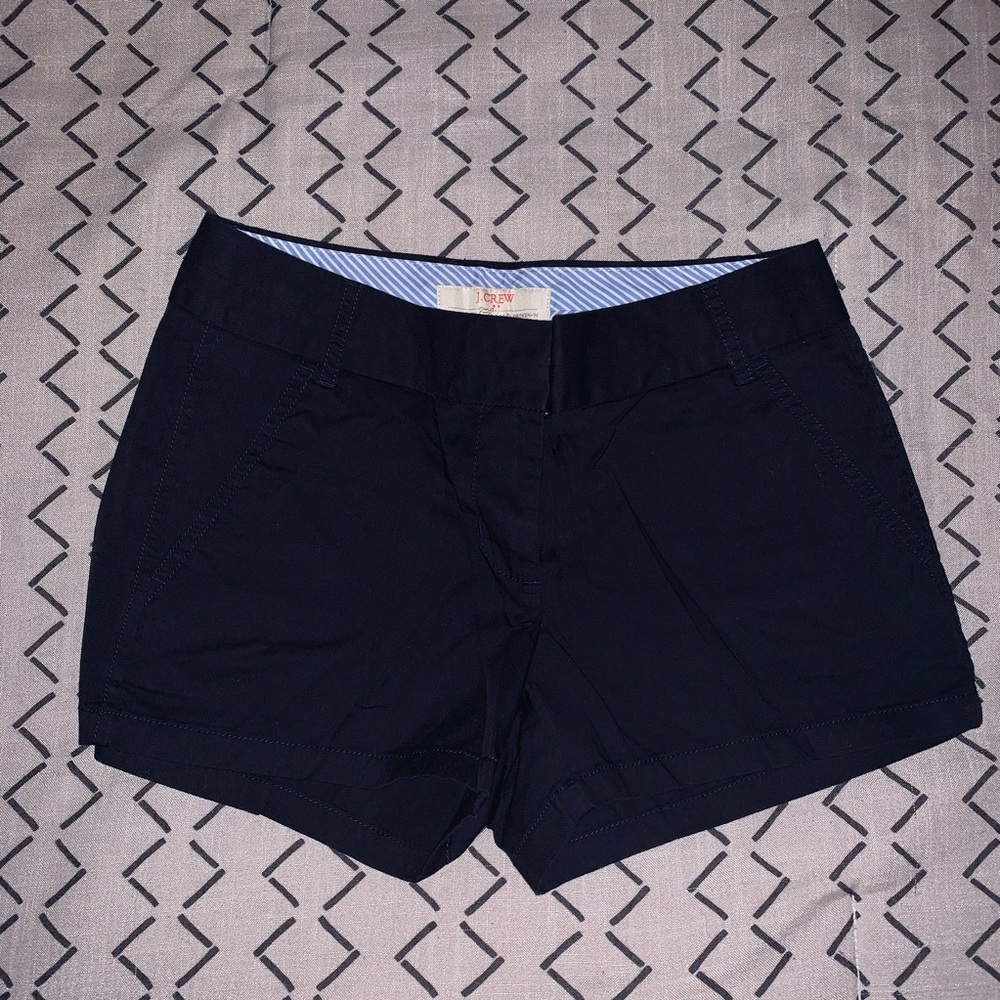 J.Crew cotton chino shorts in navy